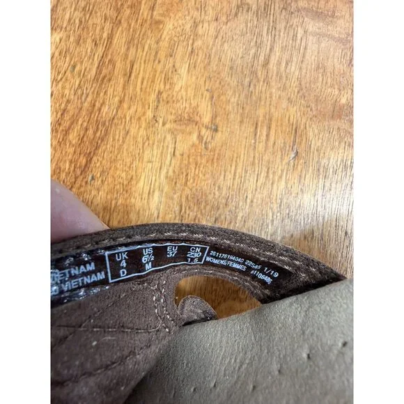 Clarks Leisa Cacti Q Sandal Slide Women's 6.5 Brown 2 Tone Adjustable Straps - Picture 6 of 6